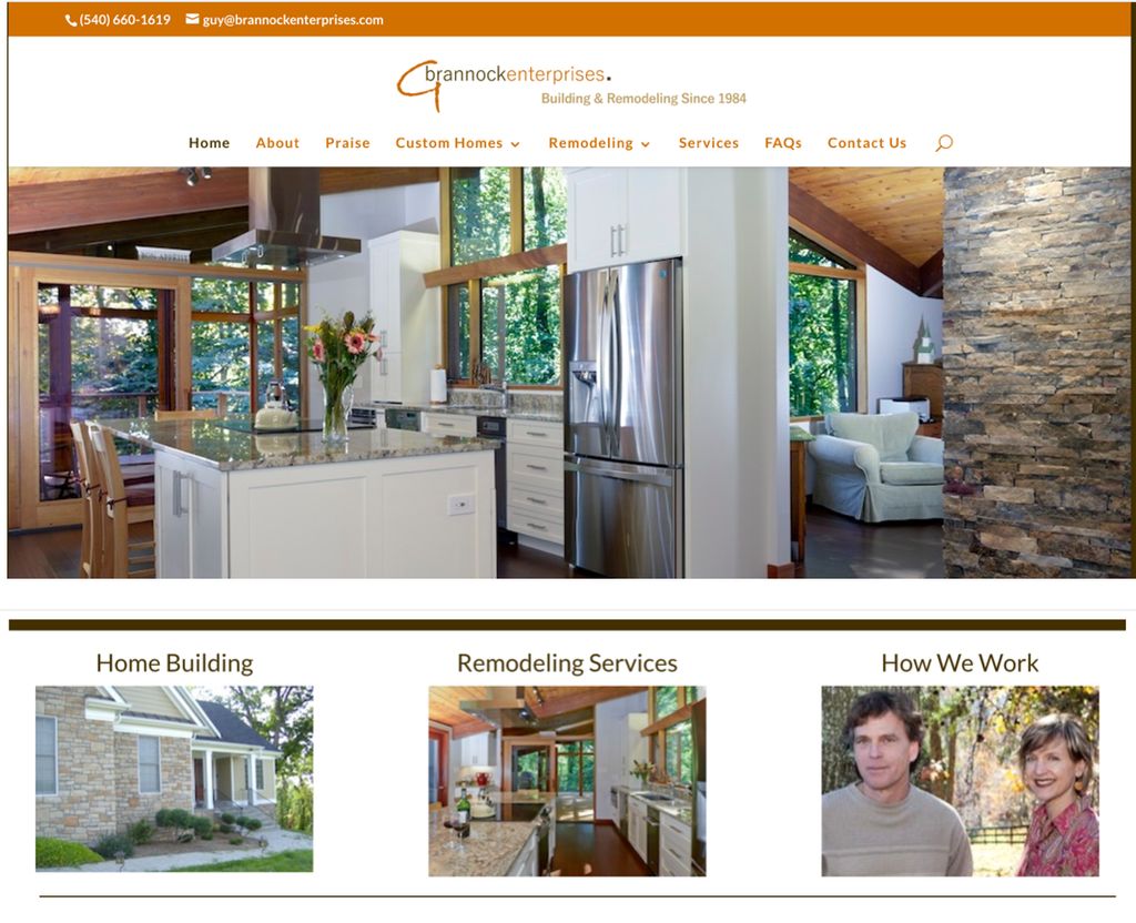 Home Builder website: BrannockEnterprises.com