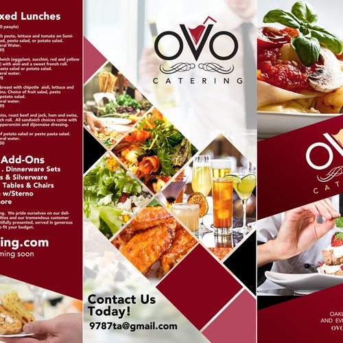 Trifold Brochure (catering company)