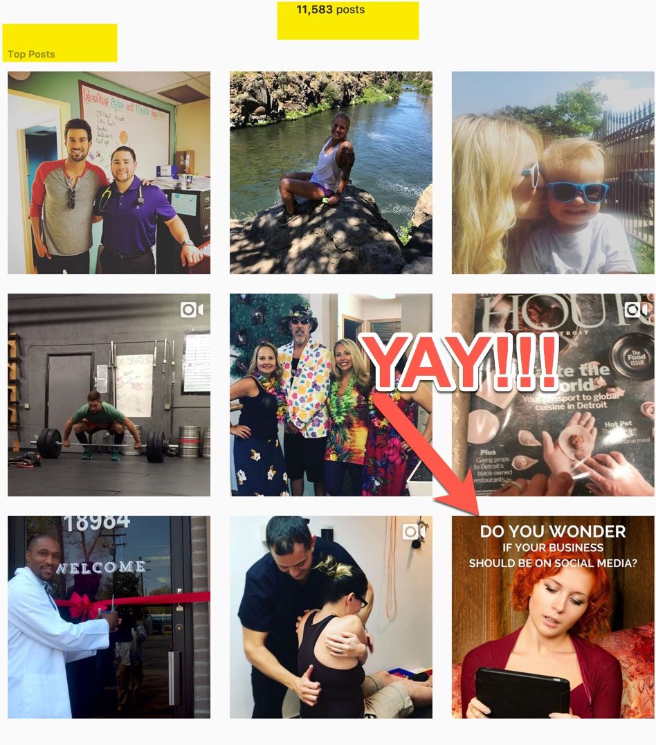 An Instagram post I developed made it to the "Top 