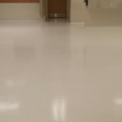 This is floor prior to the waxing