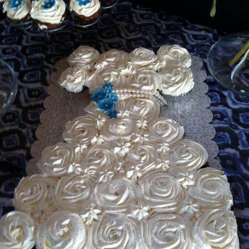 Cupcake Bridal Shower Cake