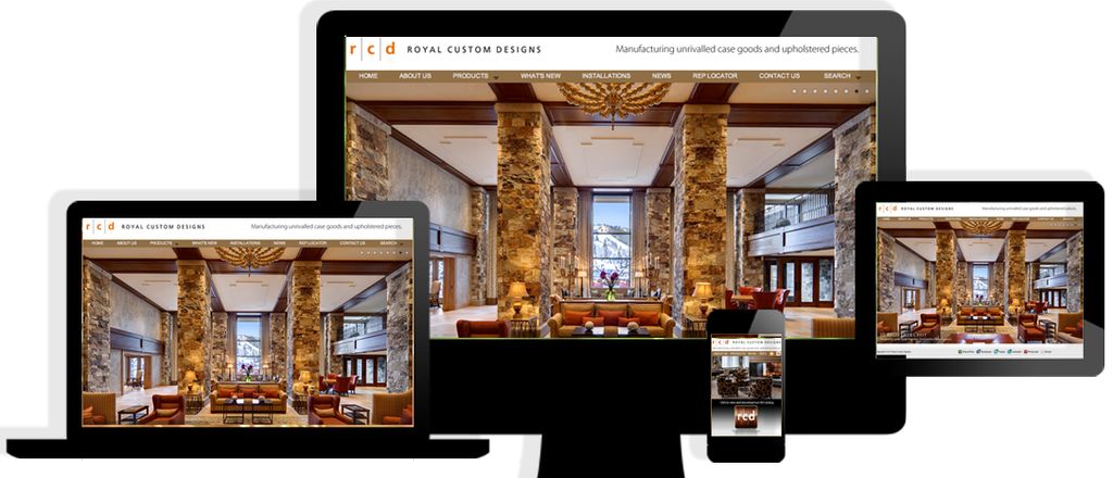 Responsive design website for Royal Custom Designs