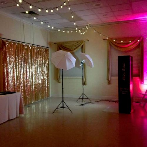 Open Air Photo Booth with Lighting and Backdrop