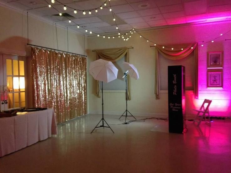 Open Air Photo Booth with Lighting and Backdrop