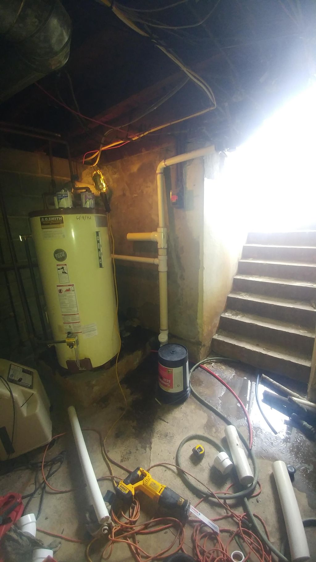 Main drain after