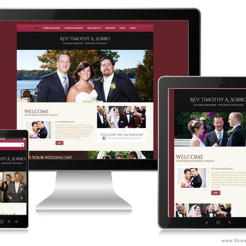 Tim Sorbo Wedding Officiant Responsive Website and