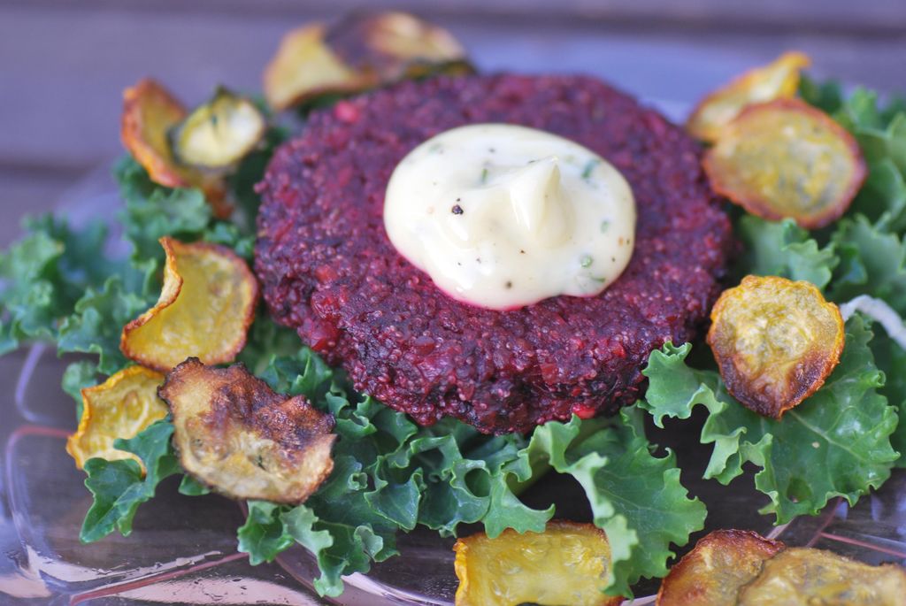 Beets + chickpeas + amaranth + seeds + nuts + cash