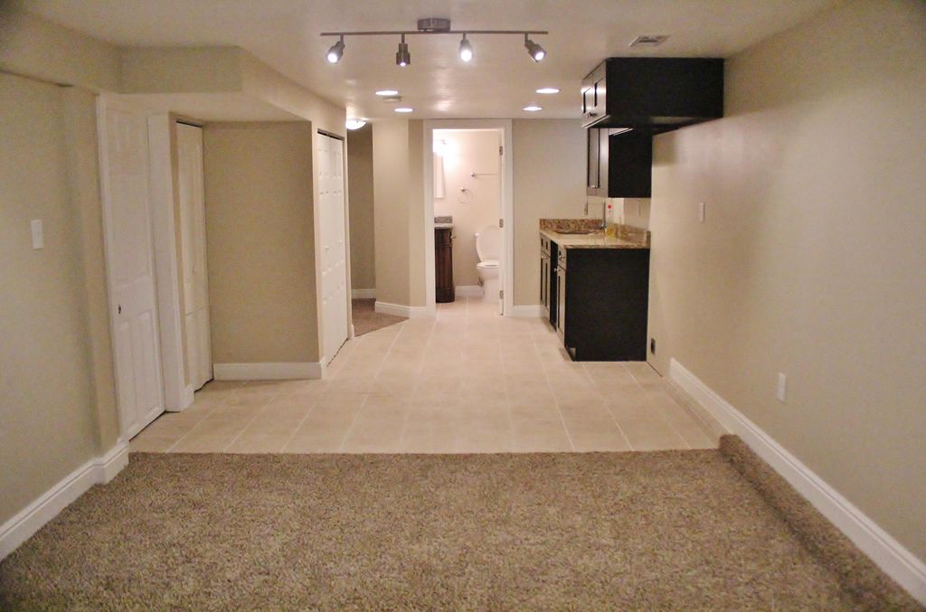 Paint of newly finished basement.