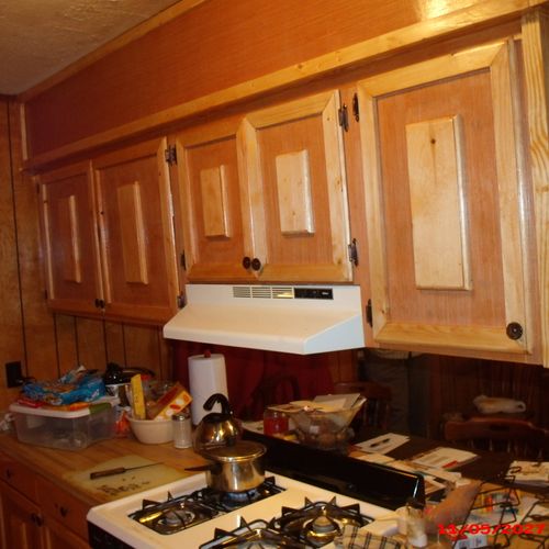 We repair, replace, refinish, and reface cabinets 