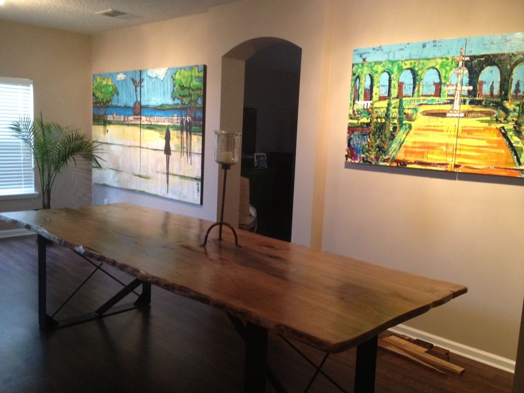 Custom live edge table.