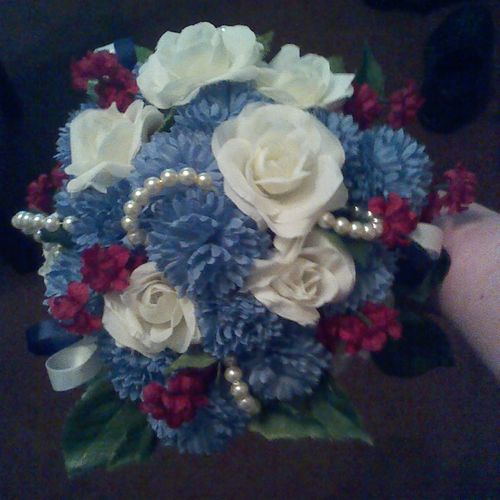 Silk Flower Wedding Bouquet