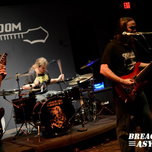 Me performing with the band Breach the Asylum from