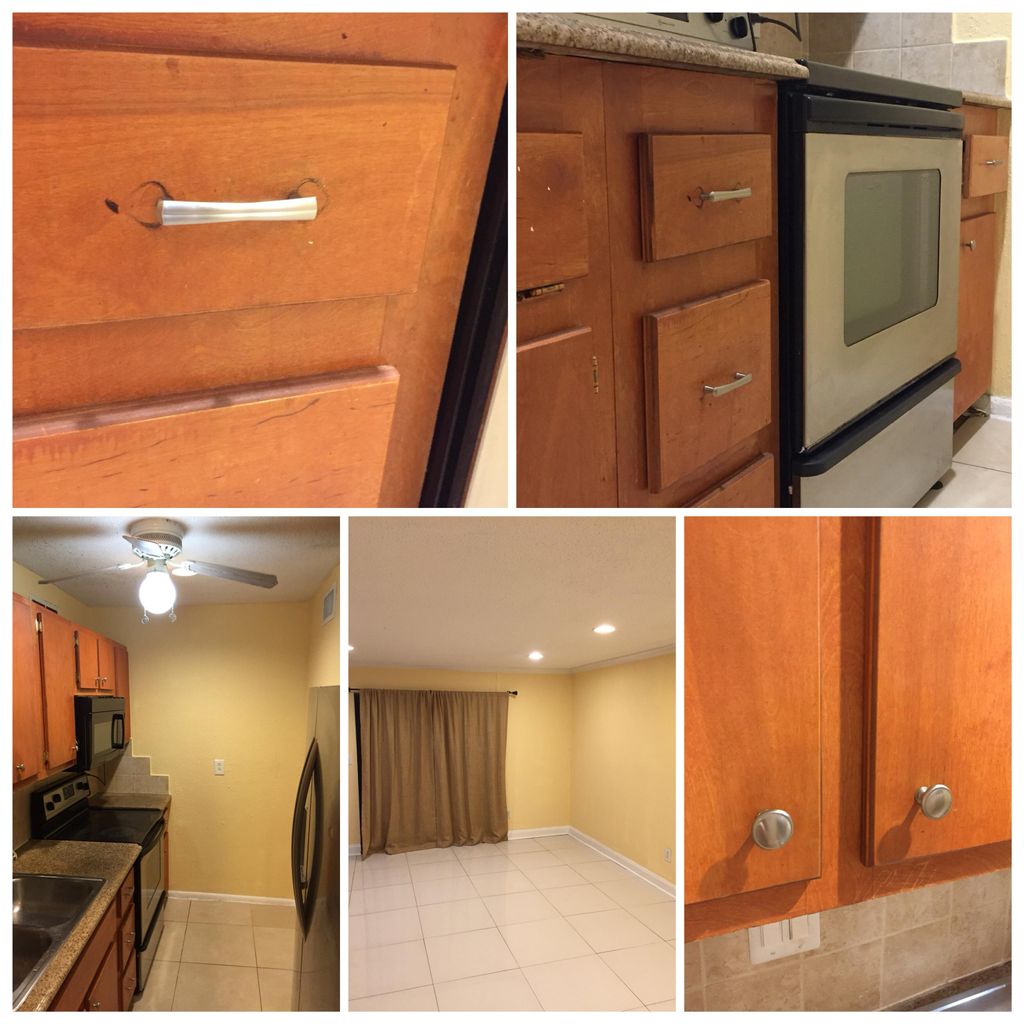 Upgraded hardware and repaint of kitchen and livin