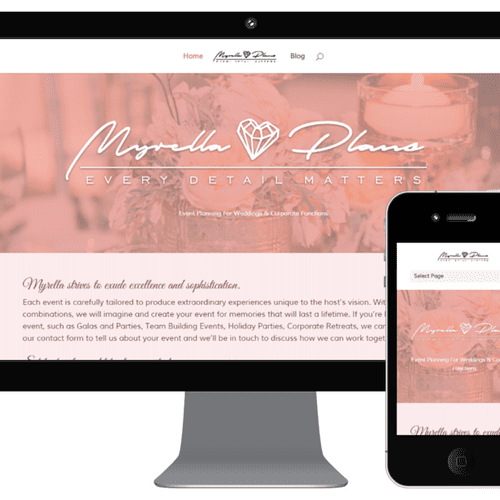 Website Designed for a Wedding Planner