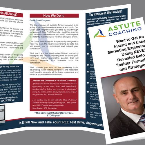 tri-fold business brochures and/or flyers