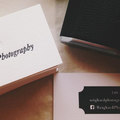Letterpress business cards, designed and printed b