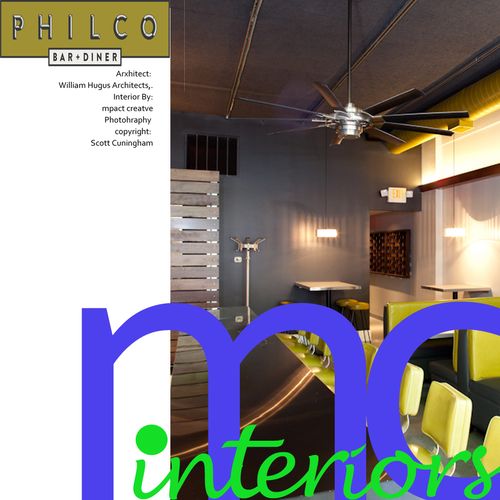 Philco restaurant: Interior and exterior