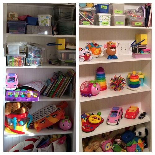 Organizing kids toys, I made it easy for them to r