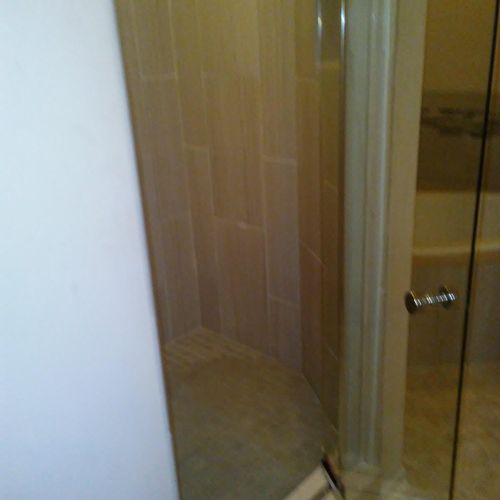 Tenisha Shower remodel and new glass door