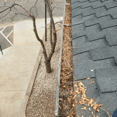 Gutter cleaning before
