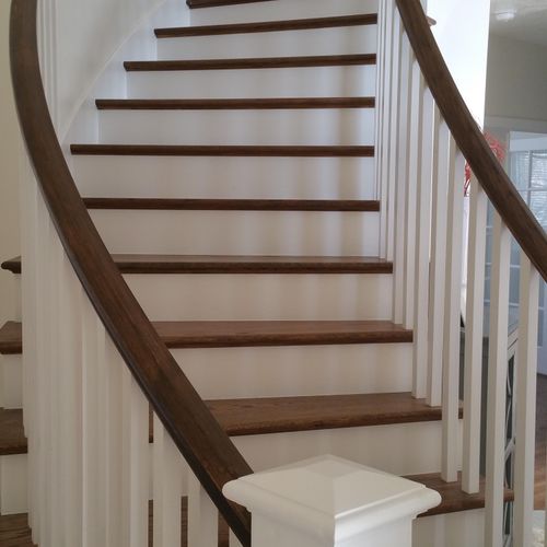 Rebuilt radius staircase after a contractor built 