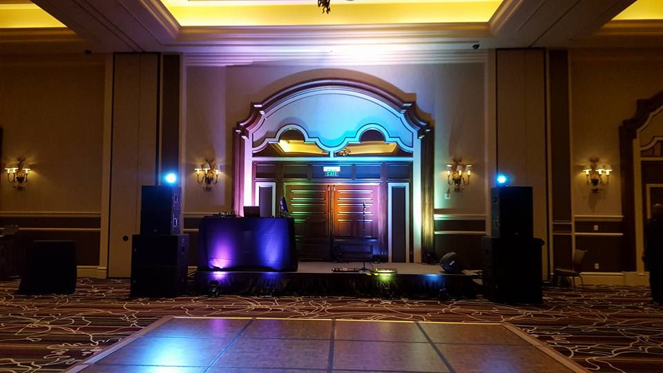 Professional lighting and sound, for corporate eve