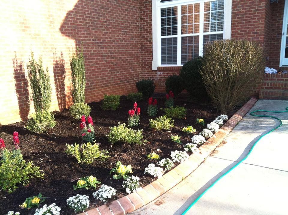 After adding fresh mulch and flowers