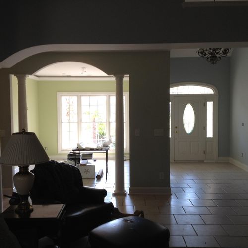 Interior Painting Job in home in beaufort