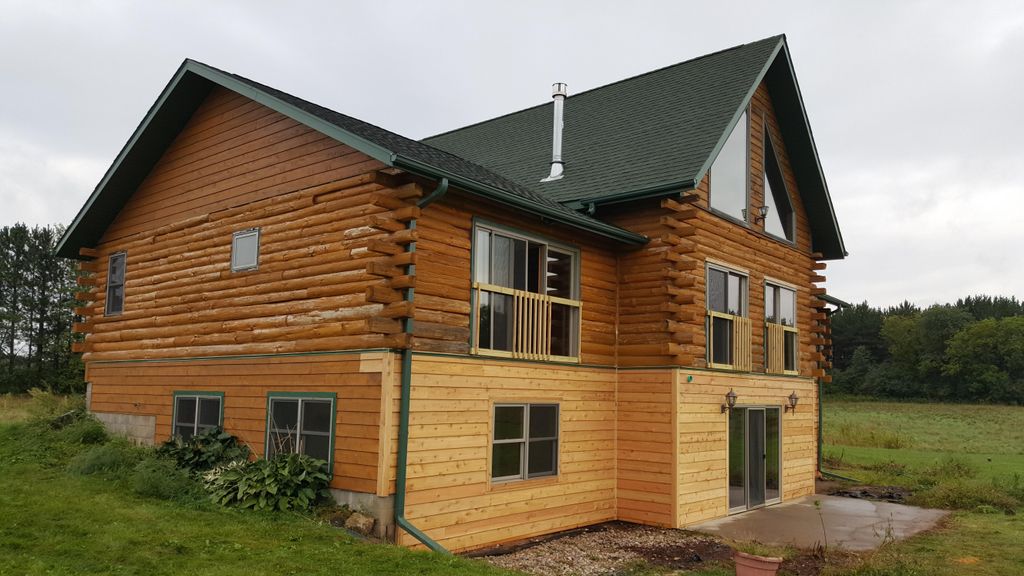 repair framing on lower level, custom made siding 