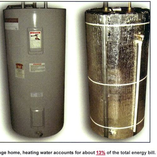 Radiant Barrier wrapped water tank