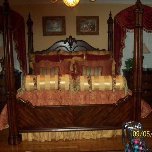 bedroom of million dollar home we cleaned and poli