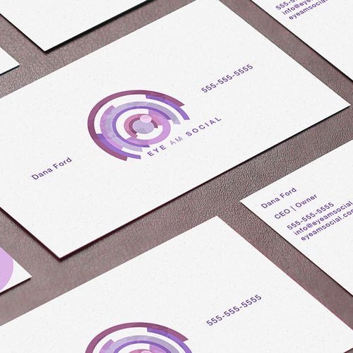 Eye Am Social Business Card Design