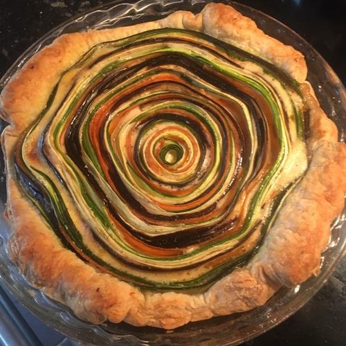 Colorful vegetable tart