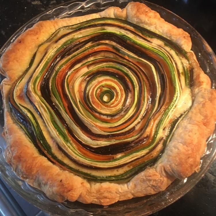 Colorful vegetable tart