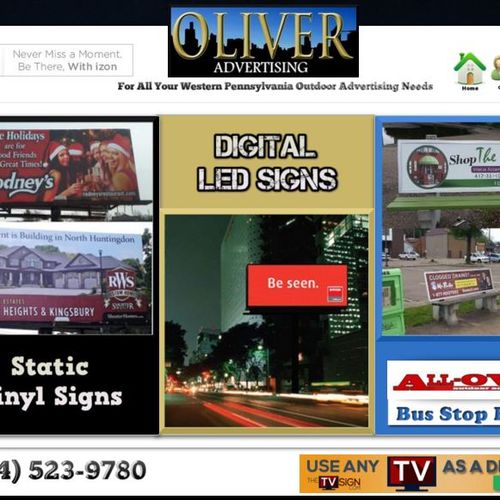 This is a client I built two sites for, outdoor ad