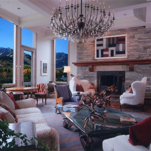 An eclectic living room in Aspen, CO.
with BHR Des
