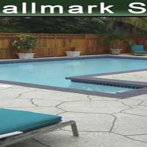 Concrete pool decks can be resfinished to give the