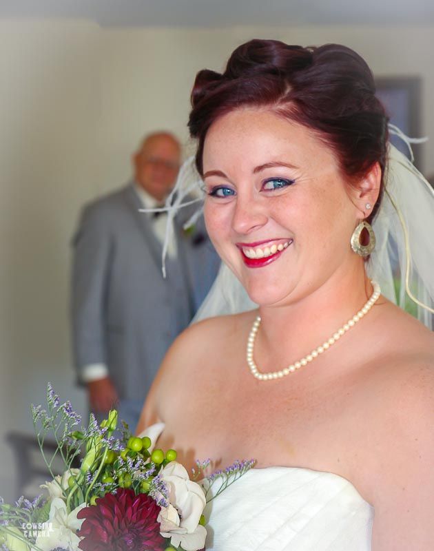 Beautiful Bride, Dad looking on