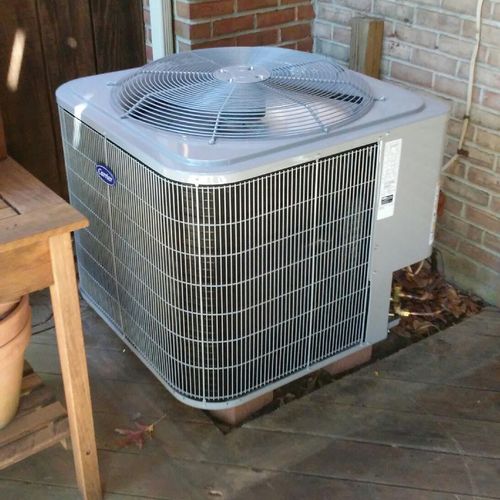 new carrier 15 seer heat pump we just installed. 