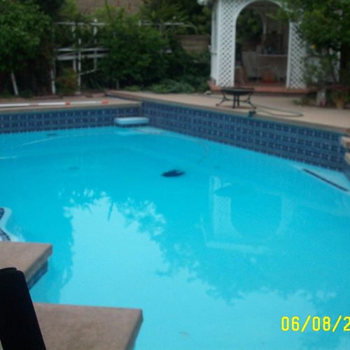 Backyard pool in Montebello, 90640.
