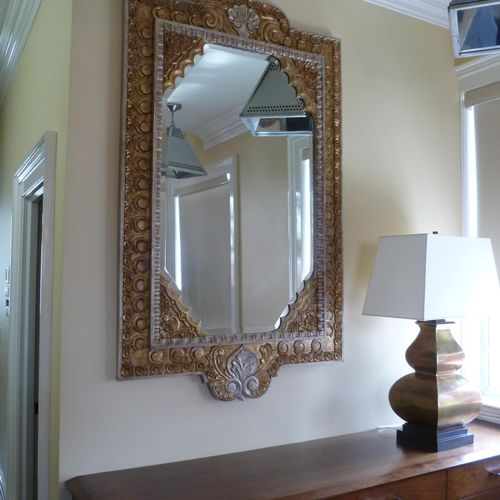 Mirrors hanging. This one is 6 by 4 ft and heavy..