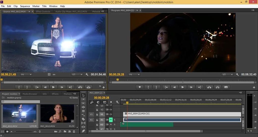 music video editing. 
