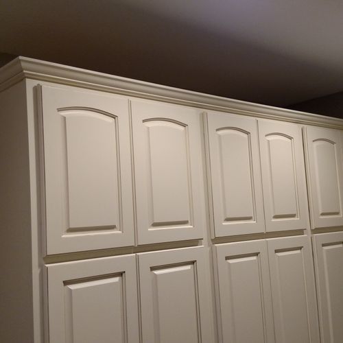 Here is a pic f the white cabinets we installed in