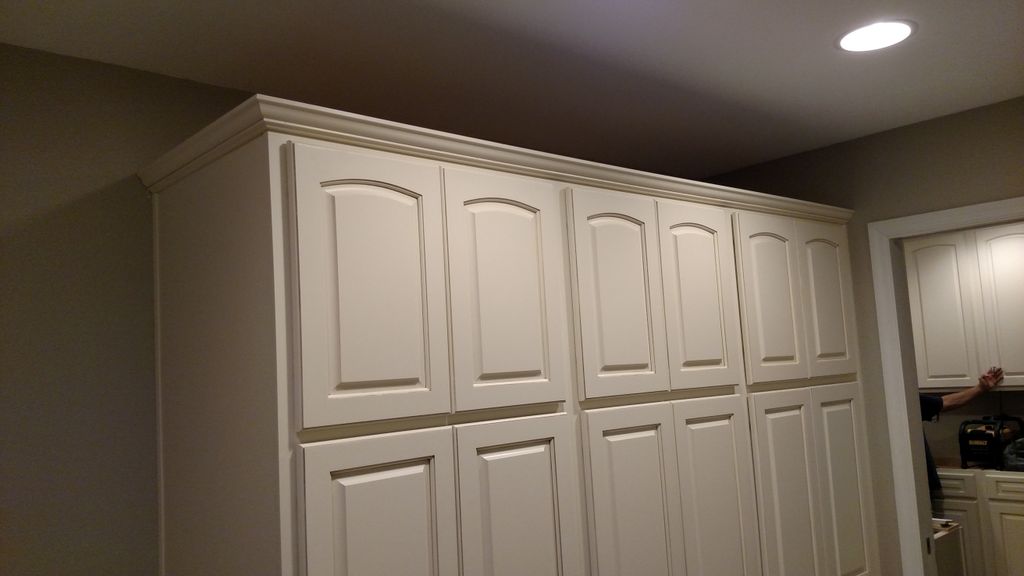 Here is a pic f the white cabinets we installed in