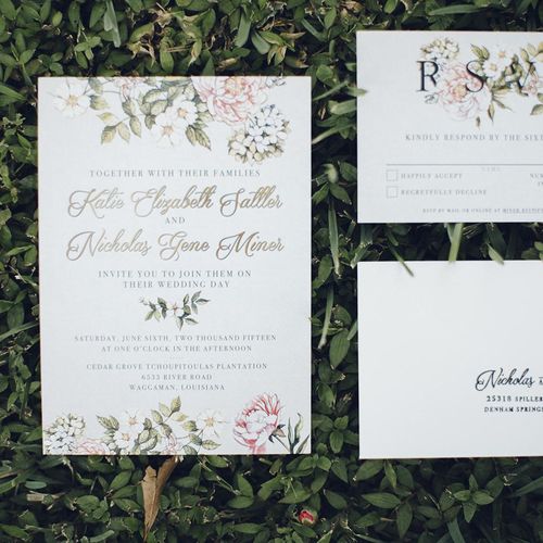 This is a wedding invitation set I designed.