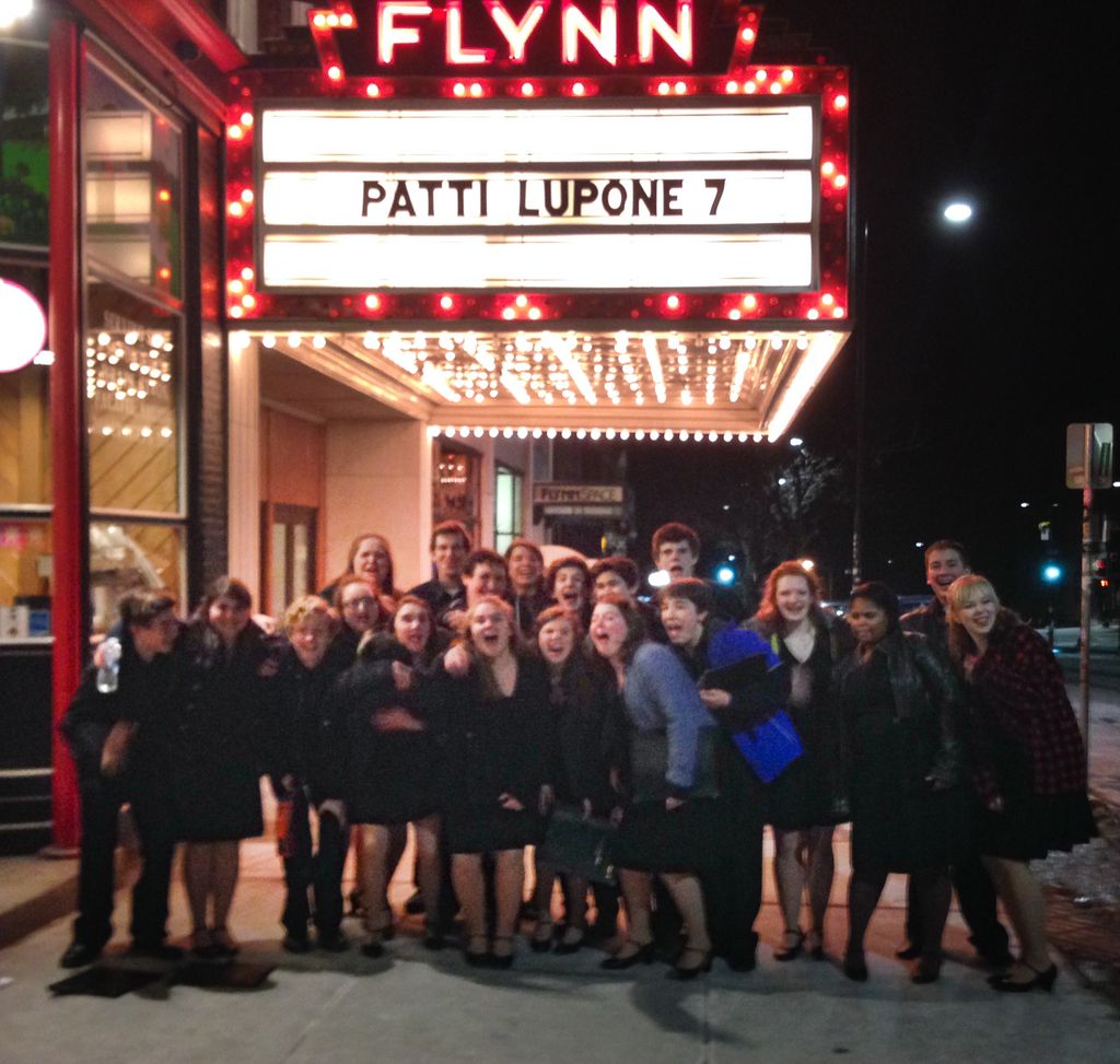 BCS Singers before singing backup for Patti LuPone