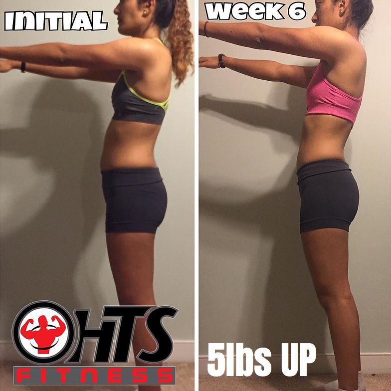 Jocelyn has shown a definite increase in lean body
