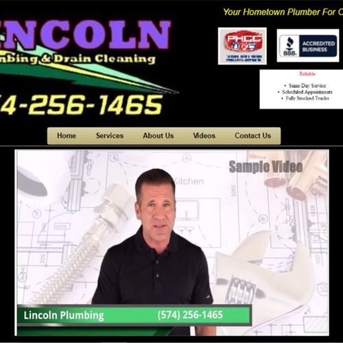 Lincoln Plumbing website video