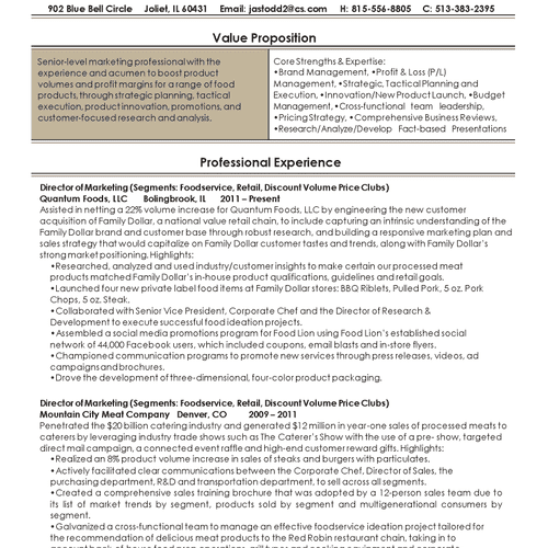 The Corporate Resume Pg. 1