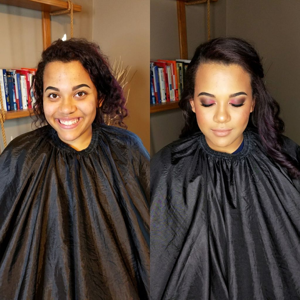 Bold glam look for this beauty's Homecoming!